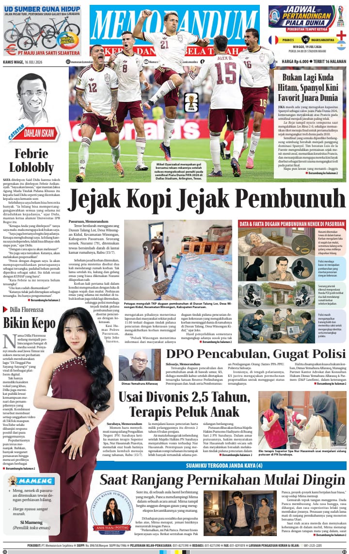 Memorandum Edisi 16 Juli 2026