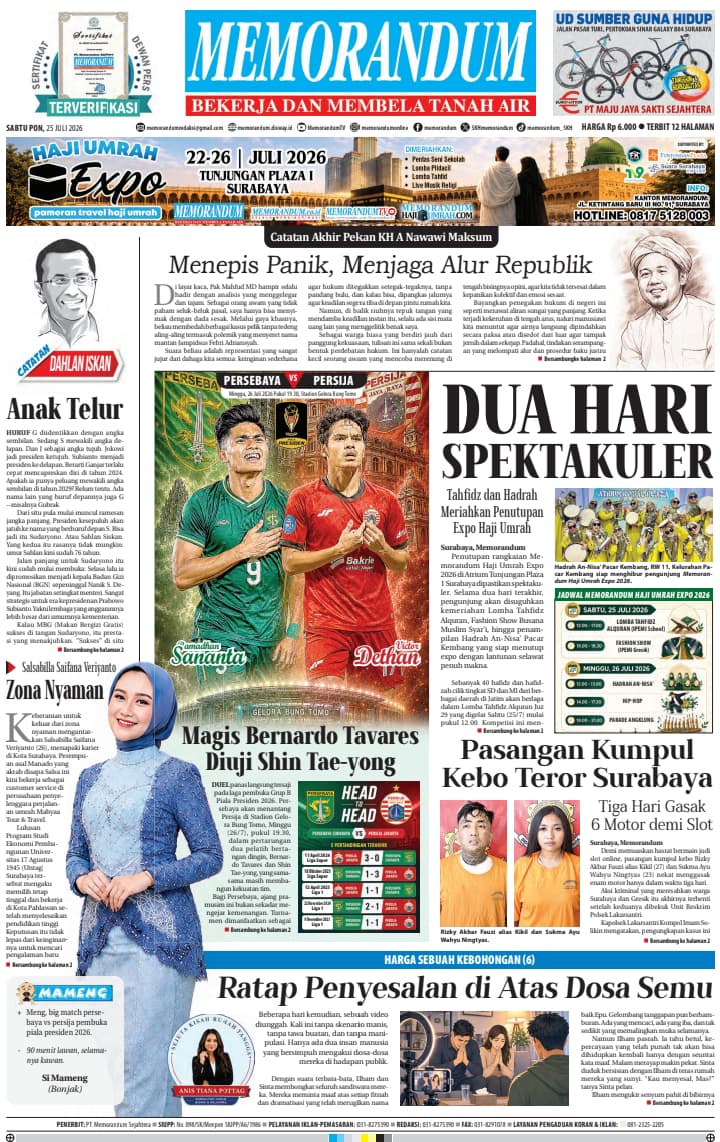 Memorandum Edisi 25 Juli 2026