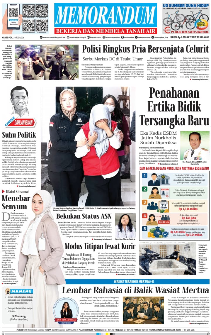 Memorandum Edisi 30 Juli 2026
