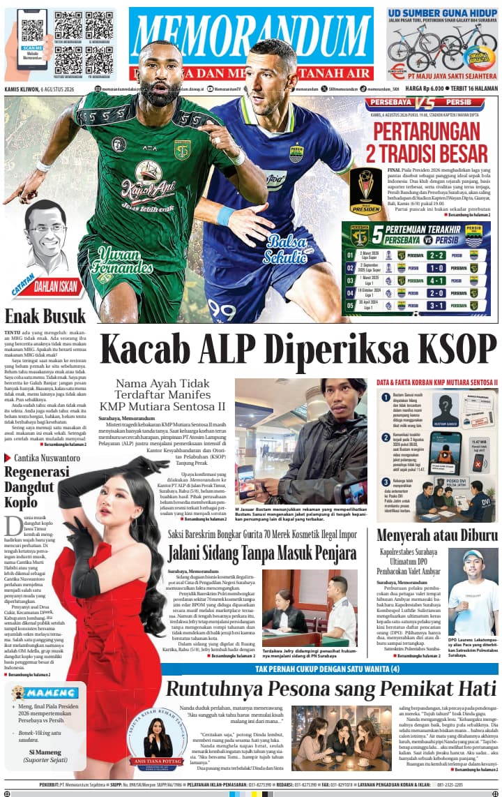 Memorandum Edisi 6 Agustus 2026