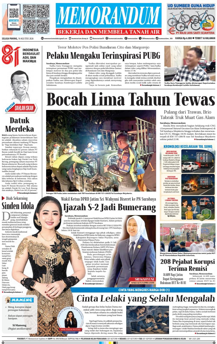 Memorandum Edisi 18 Agustus 2026