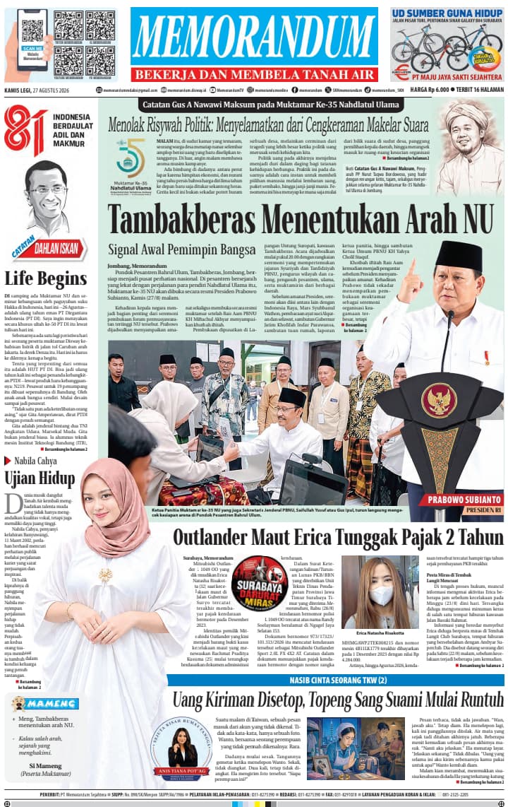 Memorandum Edisi 27 Agustus 2026