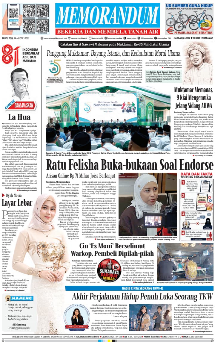Memorandum Edisi 29 Agustus 2026