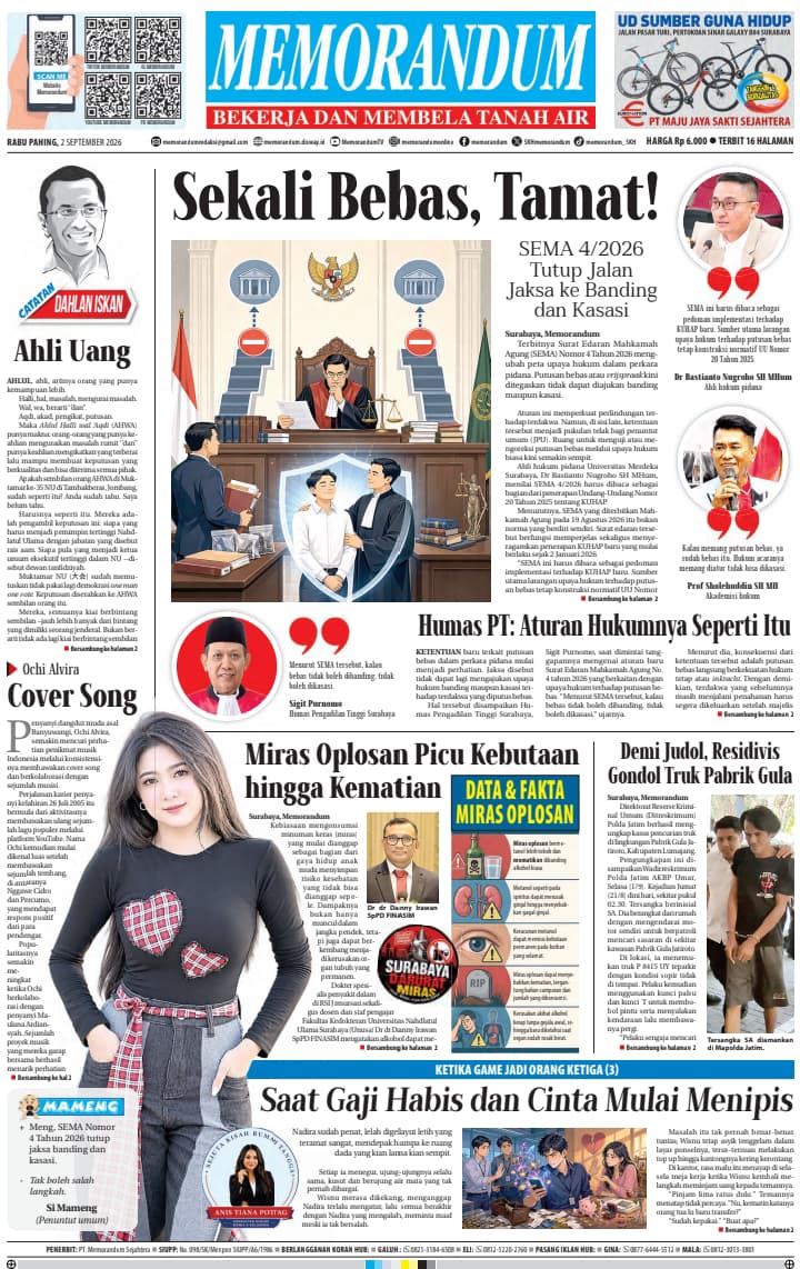 Memorandum Edisi 2 September 2026