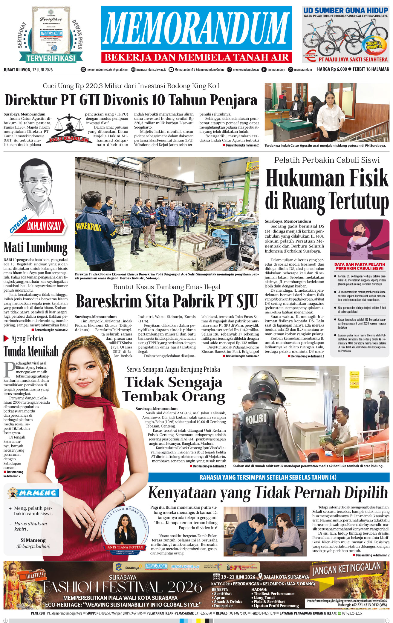 Memorandum Edisi 12 Juni 2026
