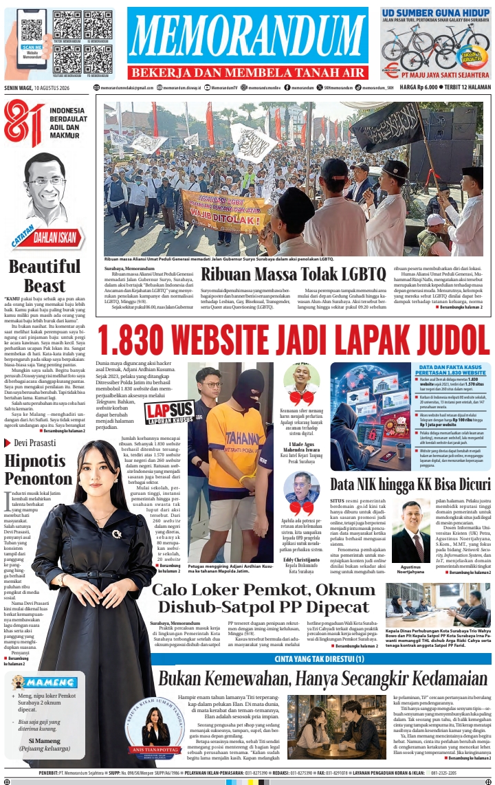 Memorandum Edisi 10 Agustus 2026