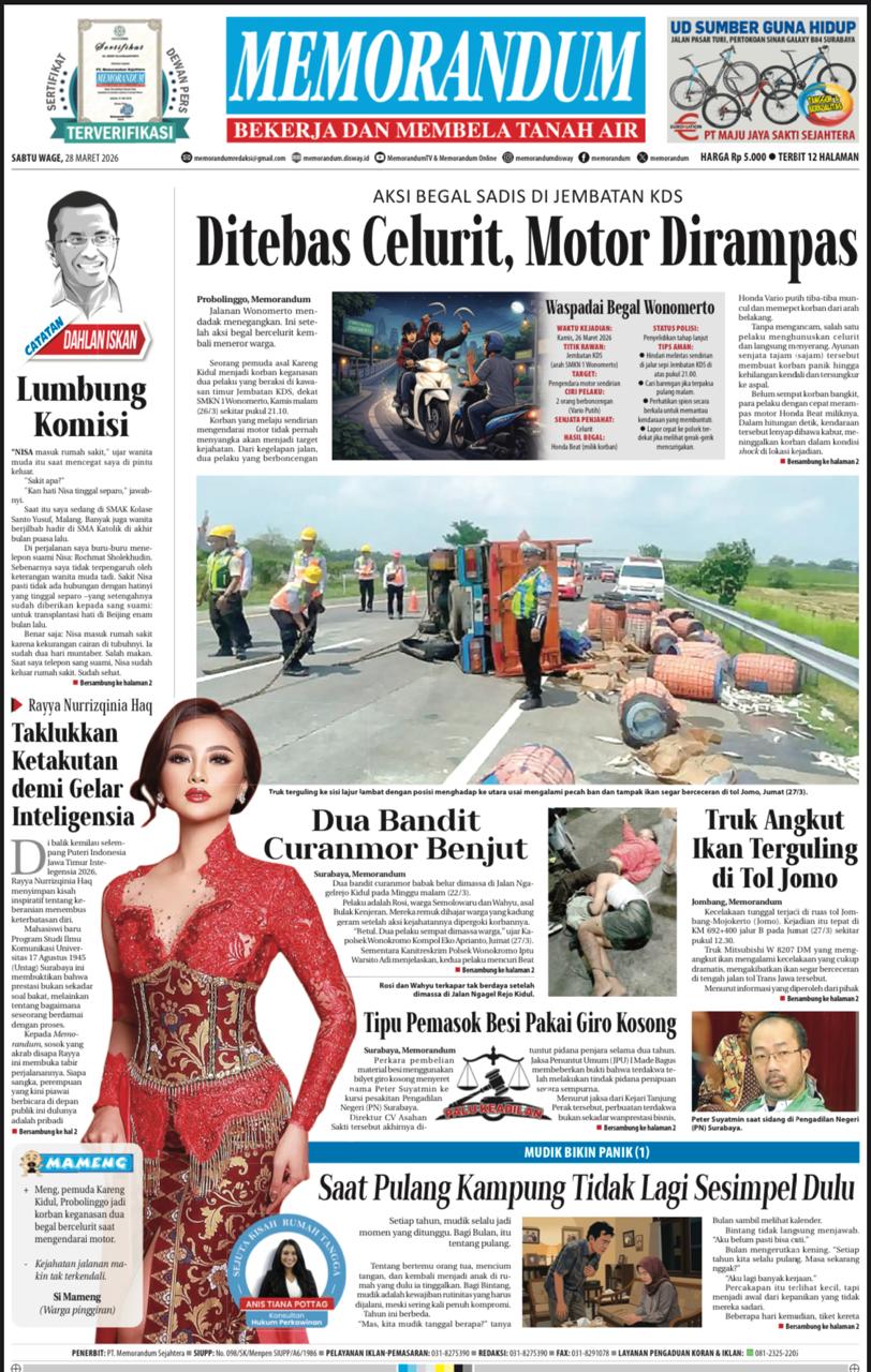 Memorandum Edisi 28 Maret 2026