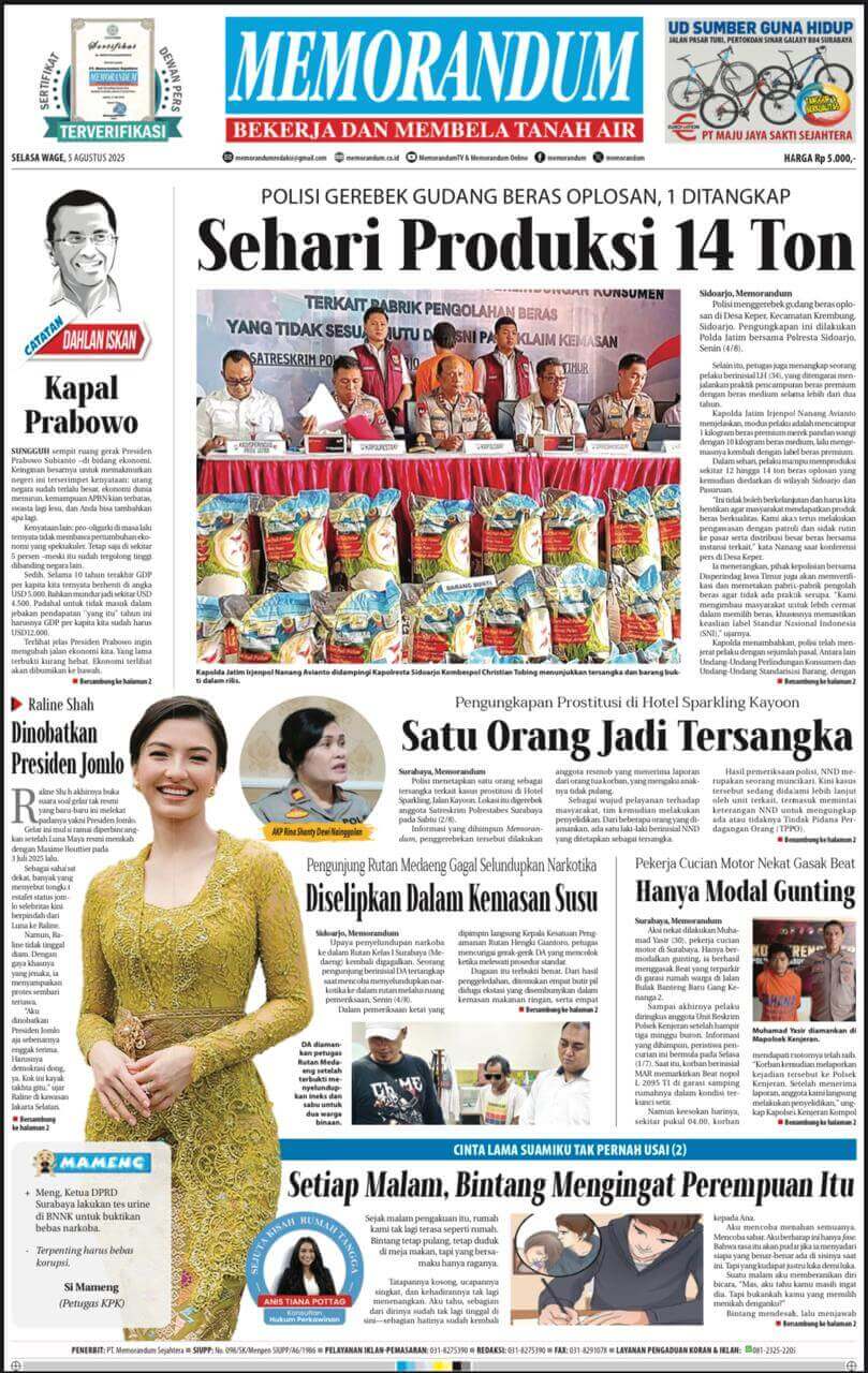 Memorandum Edisi 5 Agustus 2025