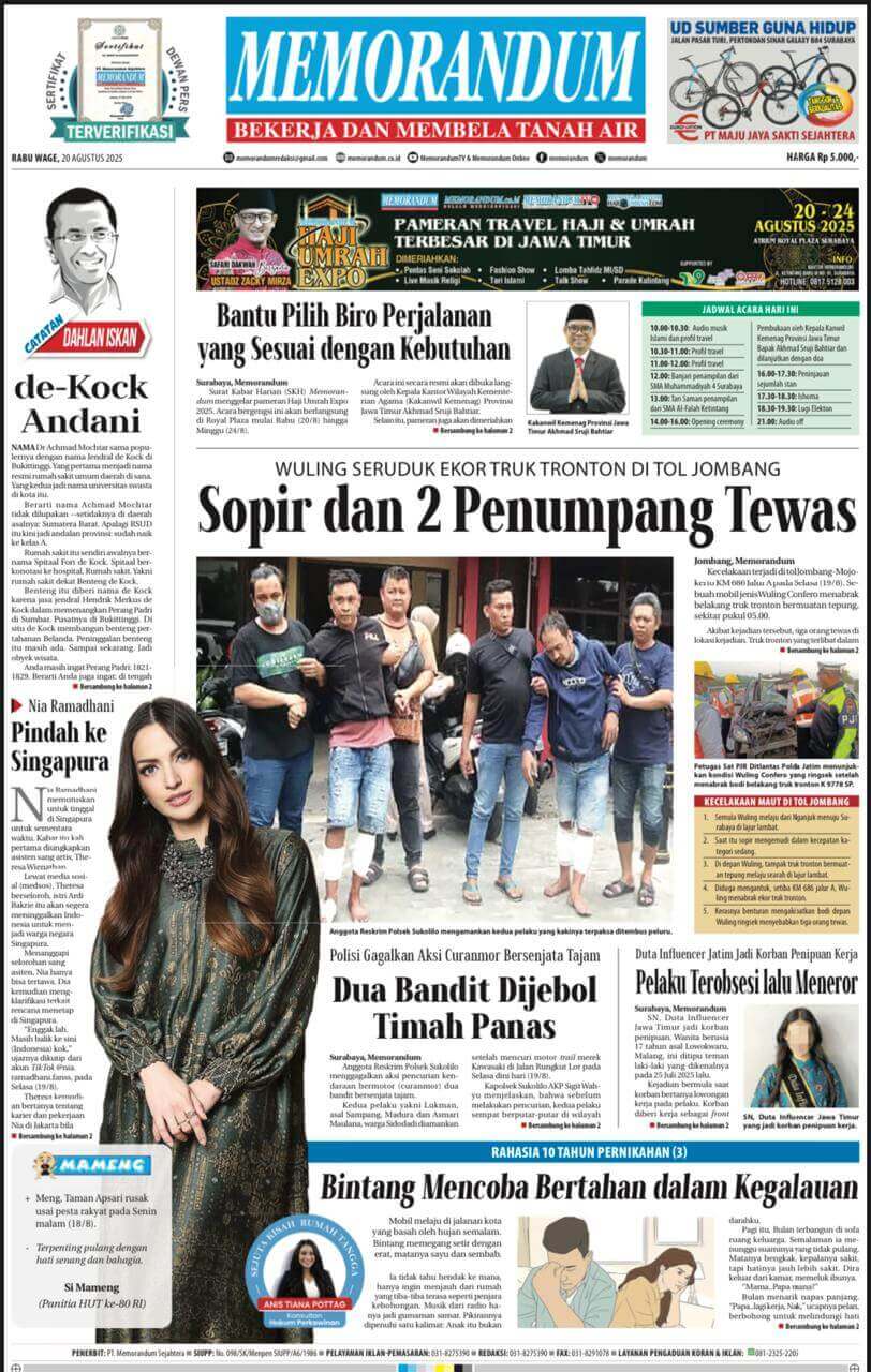 Memorandum Edisi 20 Agustus 2025