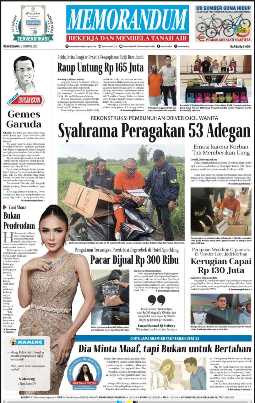 Memorandum Edisi 6 Agustus 2025
