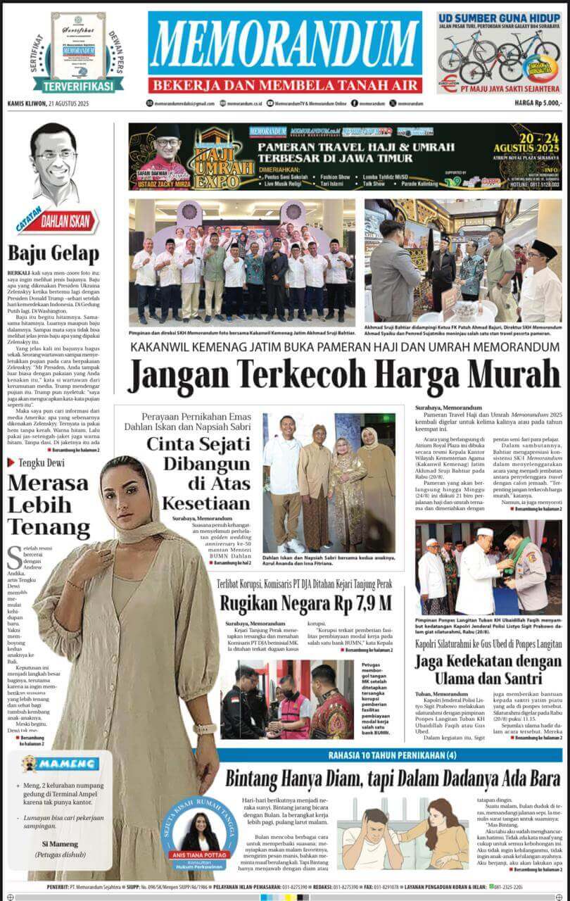 Memorandum Edisi 21 Agustus 2025