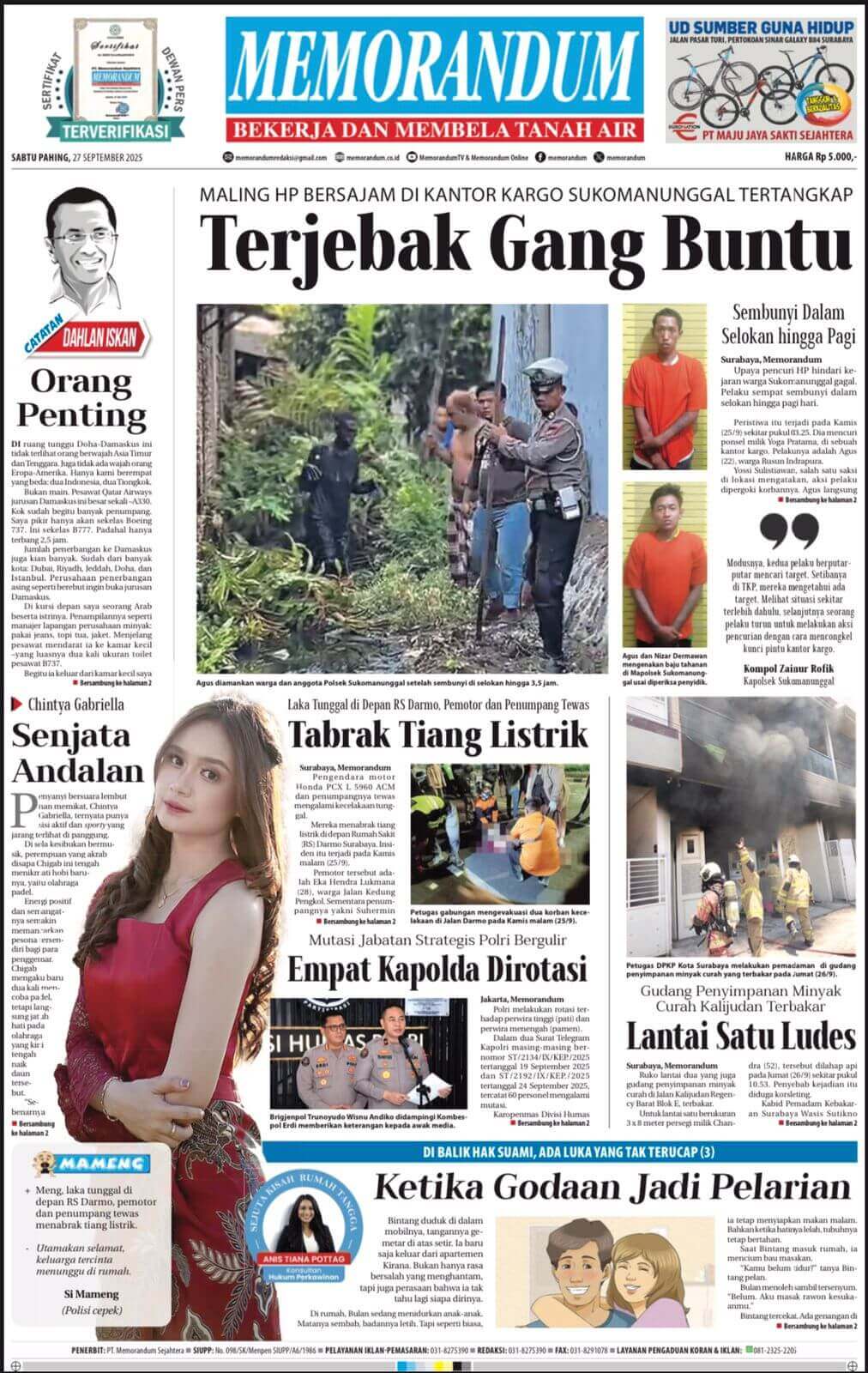 Memorandum Edisi 27 September 2025