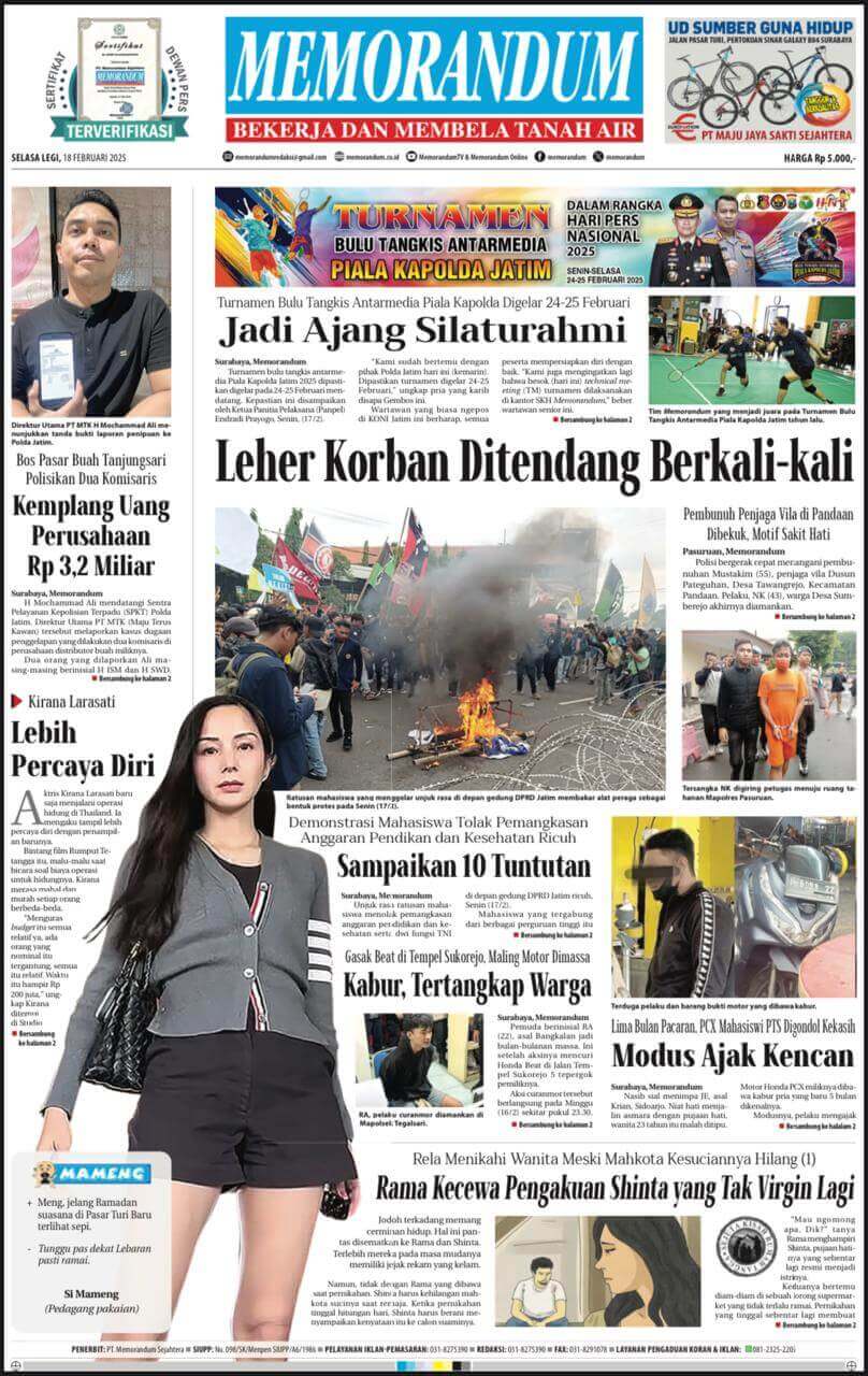 Memorandum Edisi 18 Februari 2025