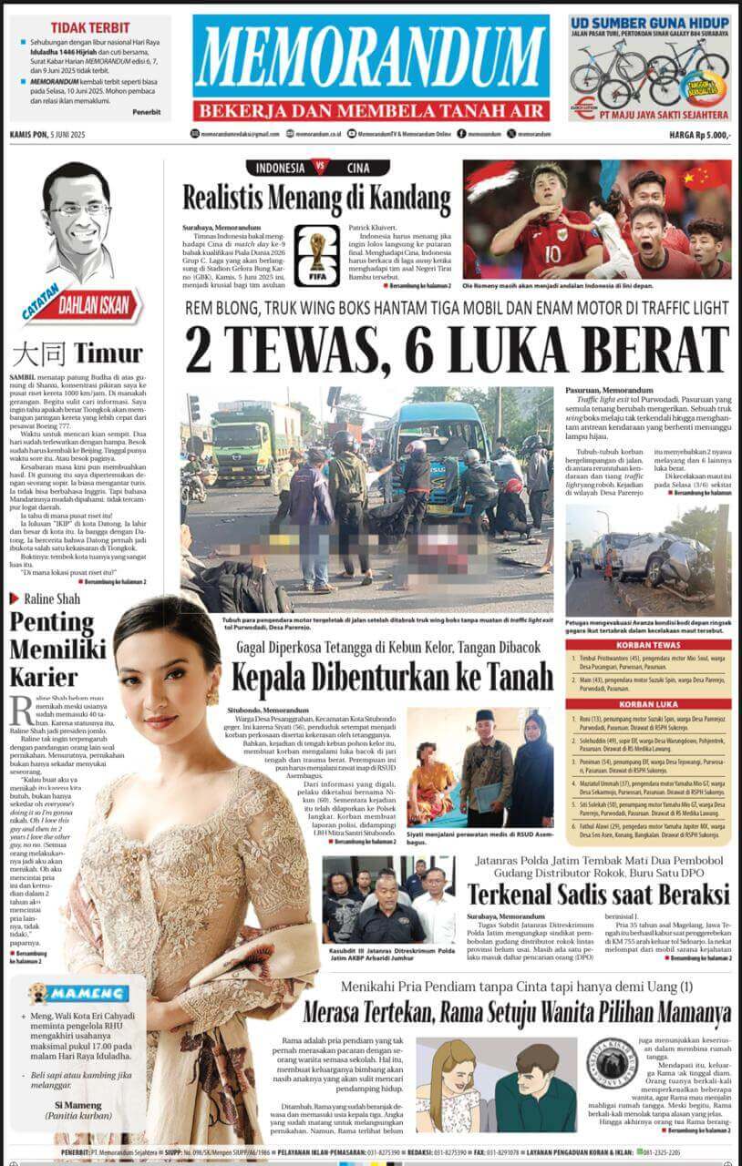 Memorandum Edisi 5 Juni 2025