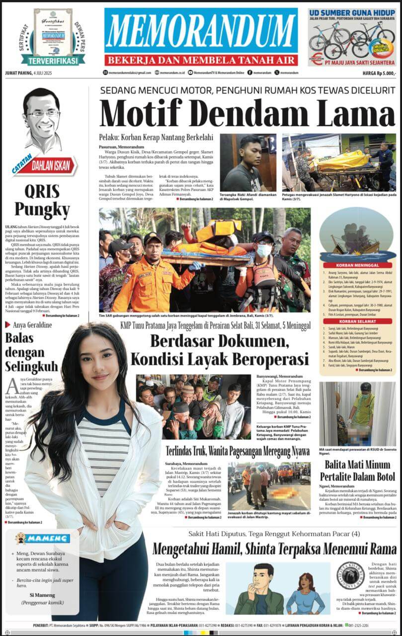 Memorandum Edisi 4 Juli 2025