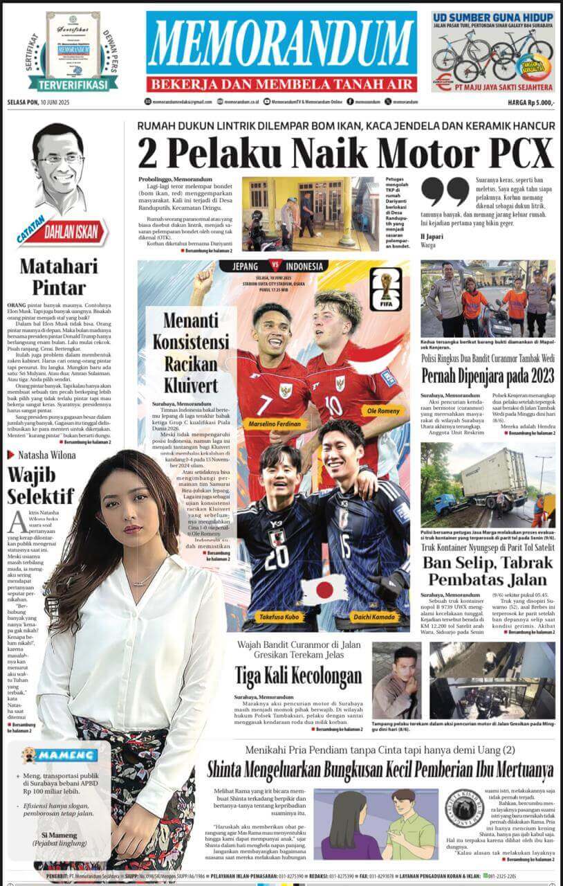 Memorandum Edisi 10 Juni 2025