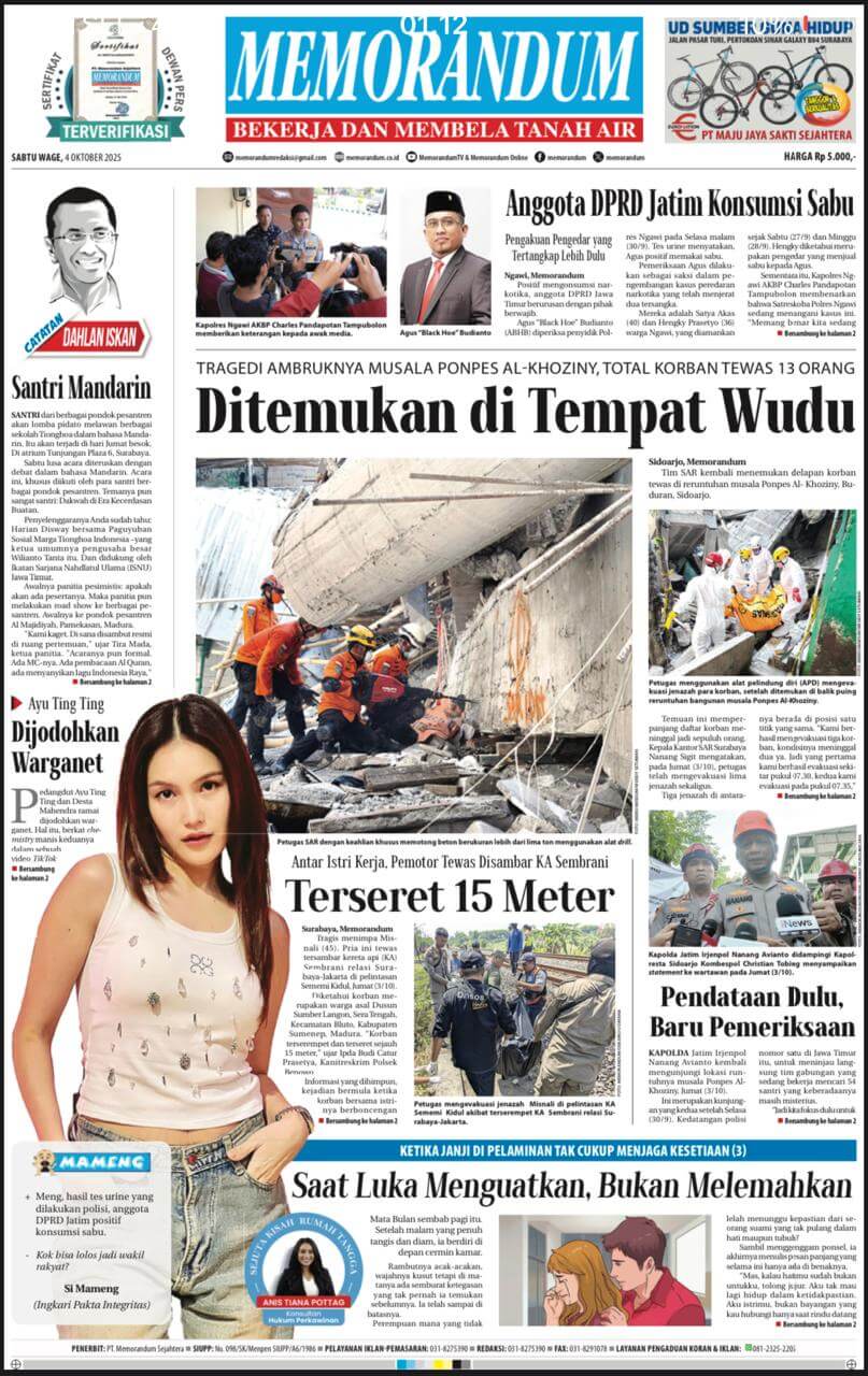 Memorandum Edisi 4 Oktober 2025