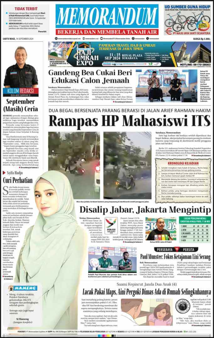 Memorandum Edisi 14 September 2024