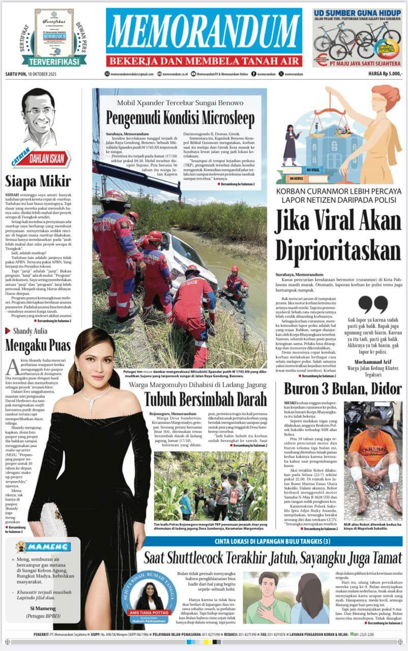 Memorandum Edisi 18 Oktober 2025