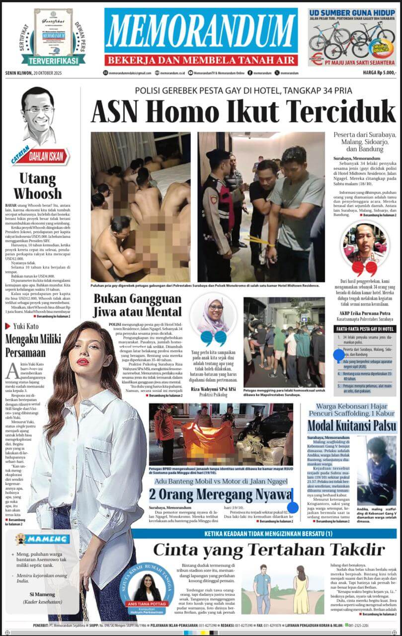 Memorandum Edisi 20 Oktober 2025