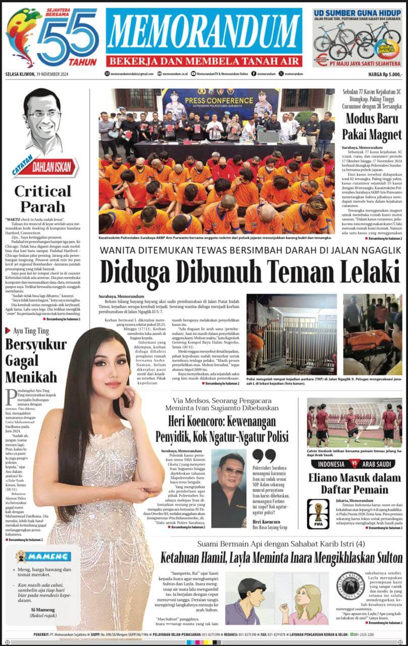 Memorandum Edisi 19 November 2024