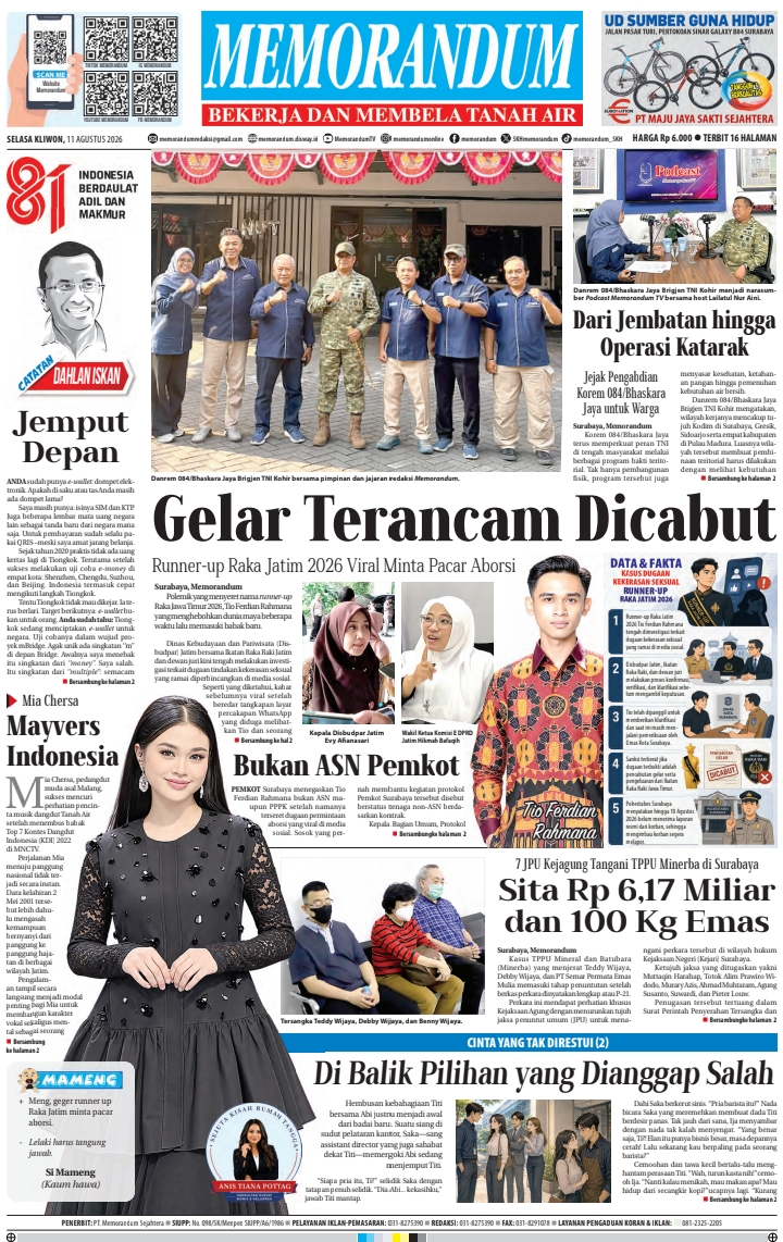 Memorandum Edisi 11 Agustus 2026