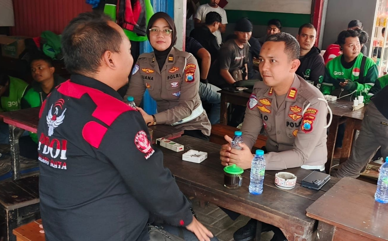Satlantas Polresta Malang Kota Ajak Driver Ojol Waspadai Dampak Isu Global