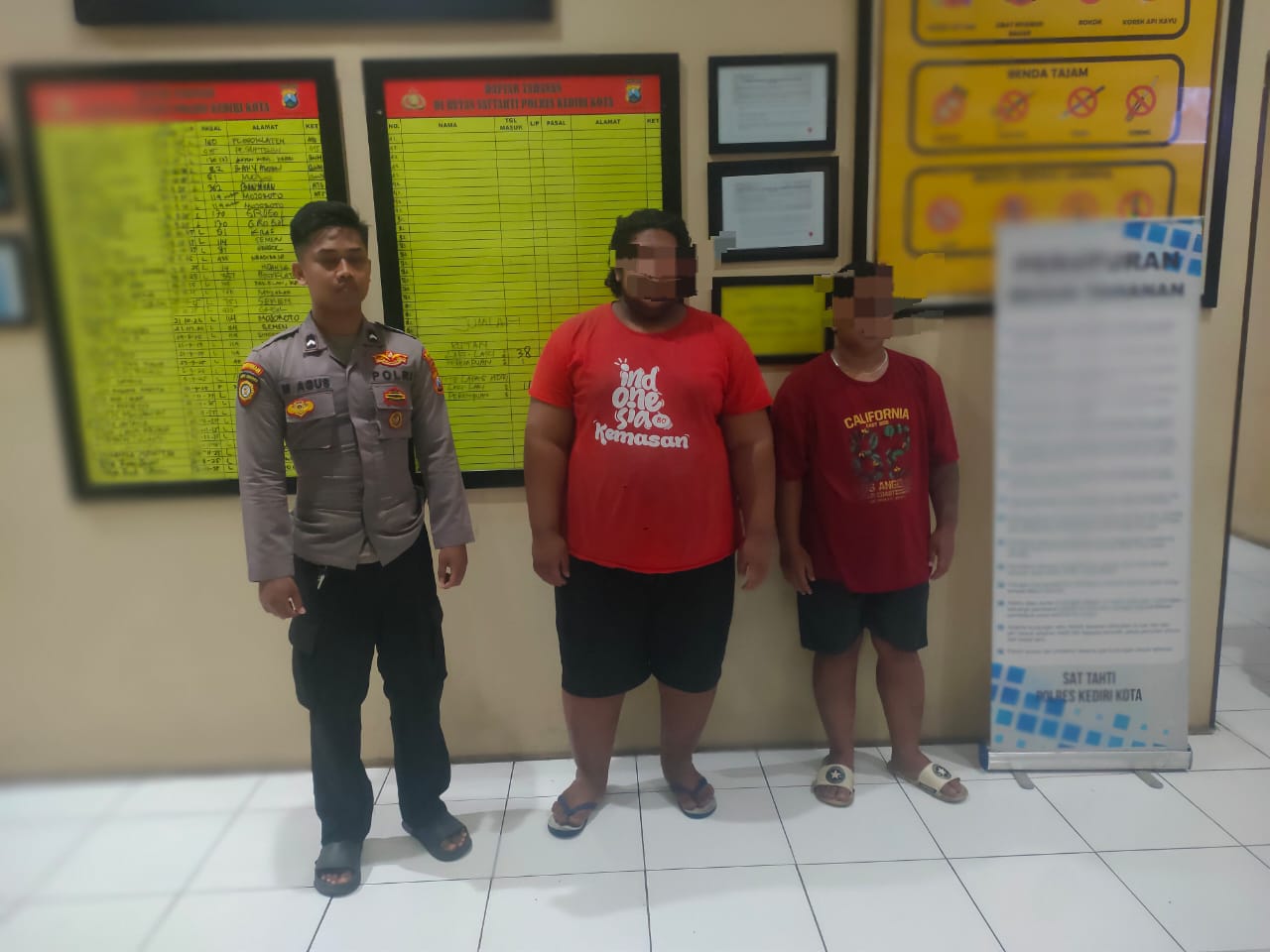 Polsek Kediri Kota Amankan Dua Warga Kemasan, Kasus Pengeroyokan di Pentas Seni