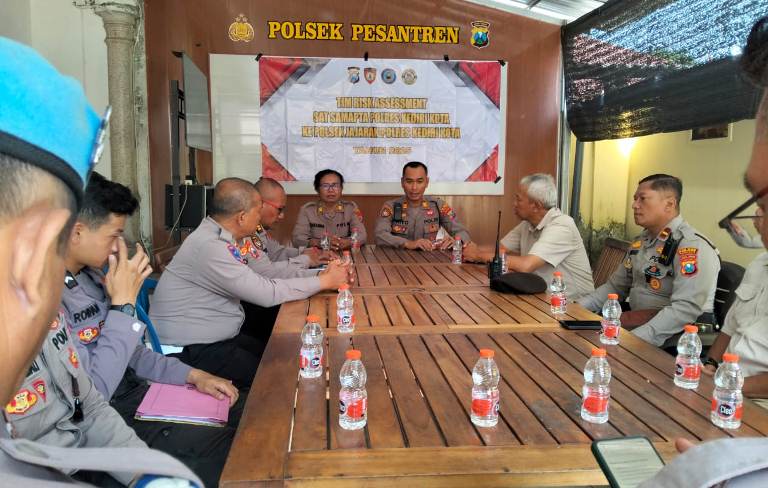 Satsamapta Polres Kediri Kota Gelar Risk Assessment Mapolsek Jajaran Jelang Natal dan Tahun Baru