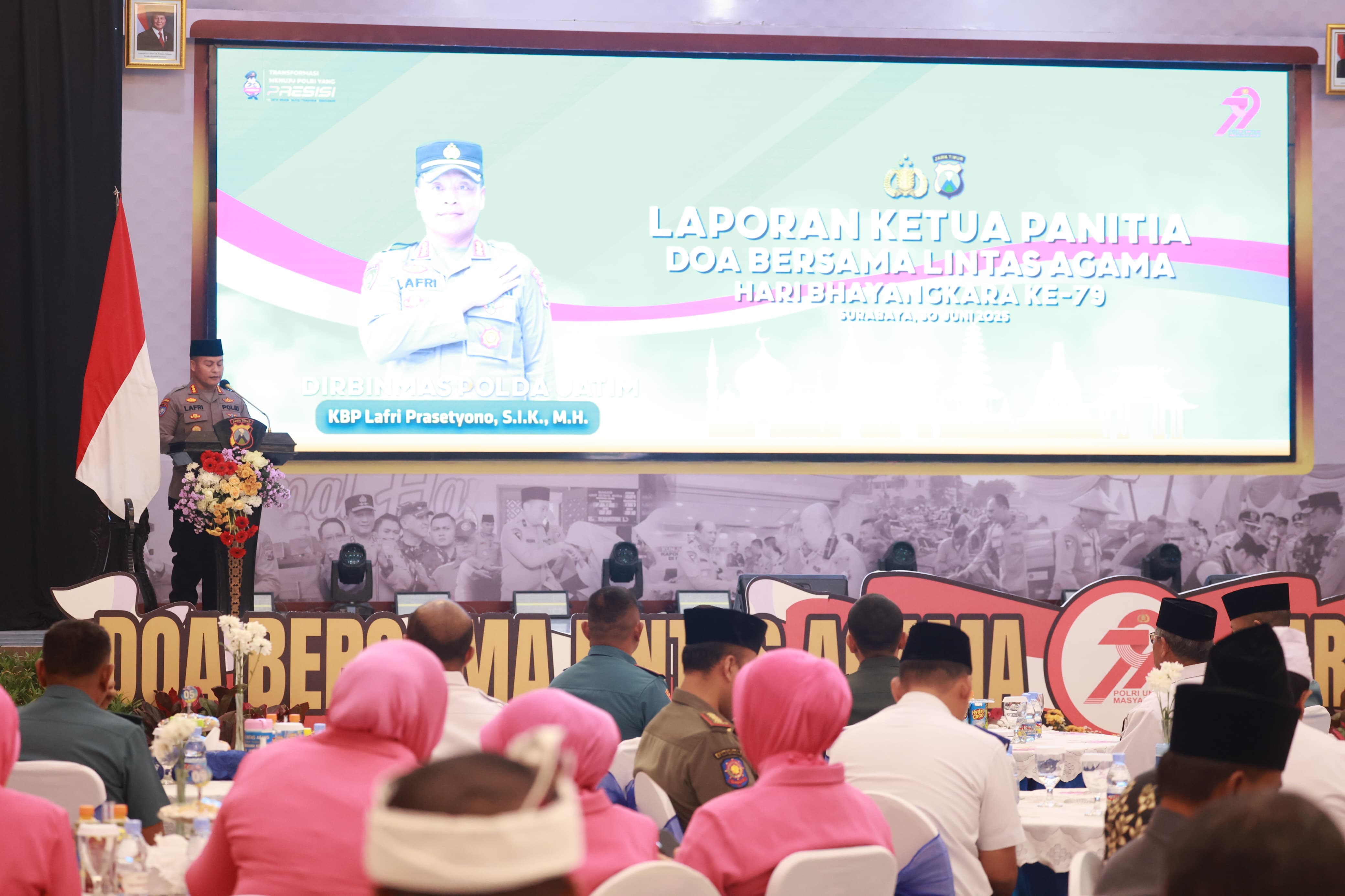 Polda Jatim Gelar Doa Lintas Agama Wujud Toleransi Antar Umat Beragama