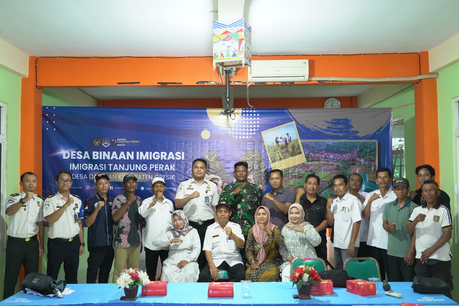 Imigrasi Tanjung Perak Gaspol Bentuk Desa Binaan di Gresik, Bentengi Warga dari TPPO dan Penyelundupan Manusia