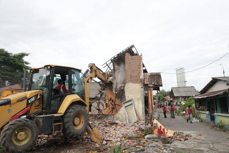 Pembebasan Lahan Kampung Taman Pelangi Rampung, Seluruh Bangunan Bekas Rumah Warga Diratakan