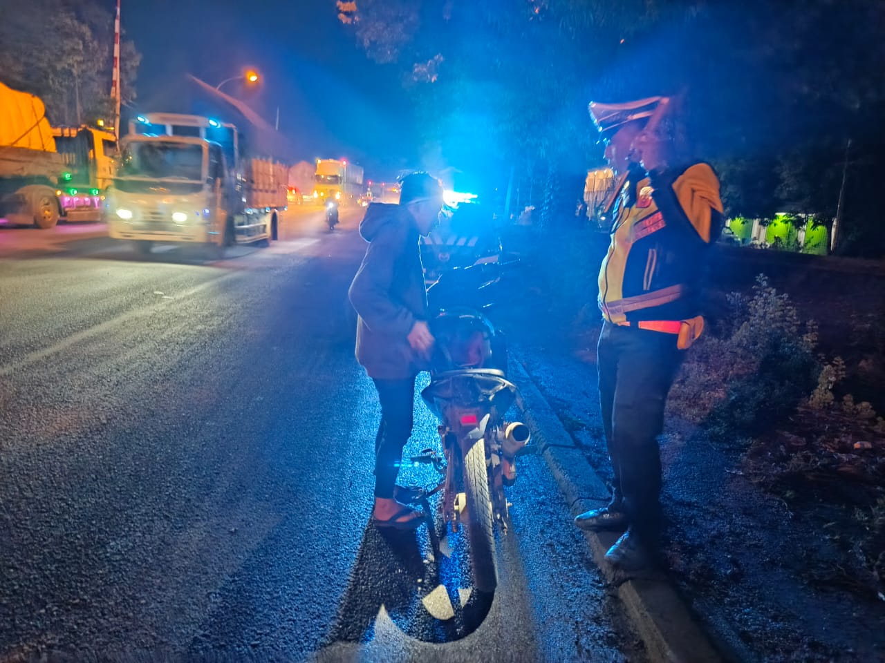 Puluhan Kendaraan Berknalpot Brong Diamankan Satlantas Polres Lamongan