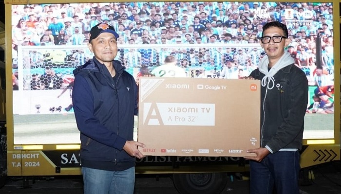 Nobar Final Piala Dunia Polresta Malang Kota Bertabur Hadiah Menarik