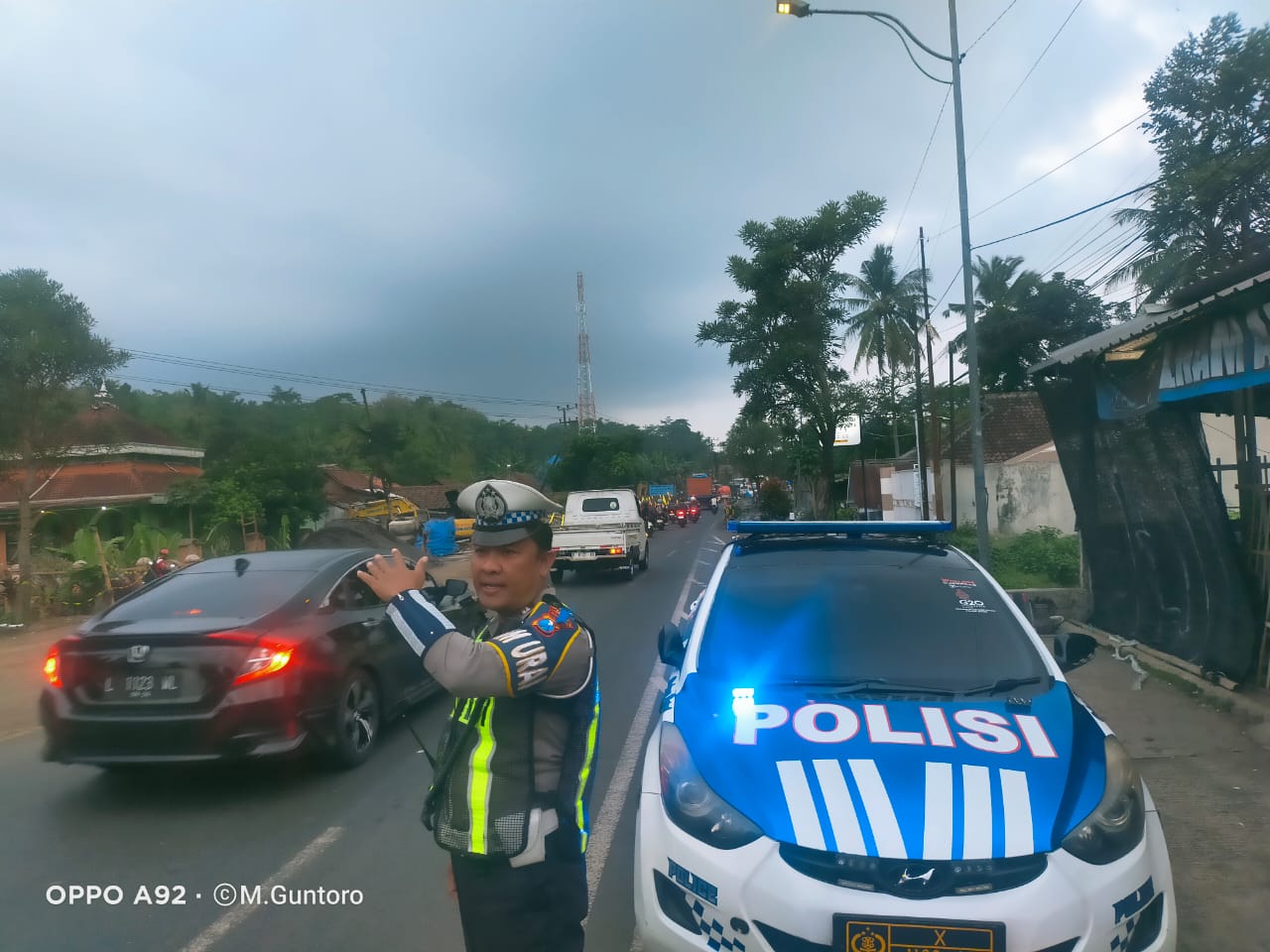 Antisipasi Kemacetan Pascaperbaikan Jembatan Jagalan, Satlantas Polres Lumajang Rekayasa Lalu Lintas