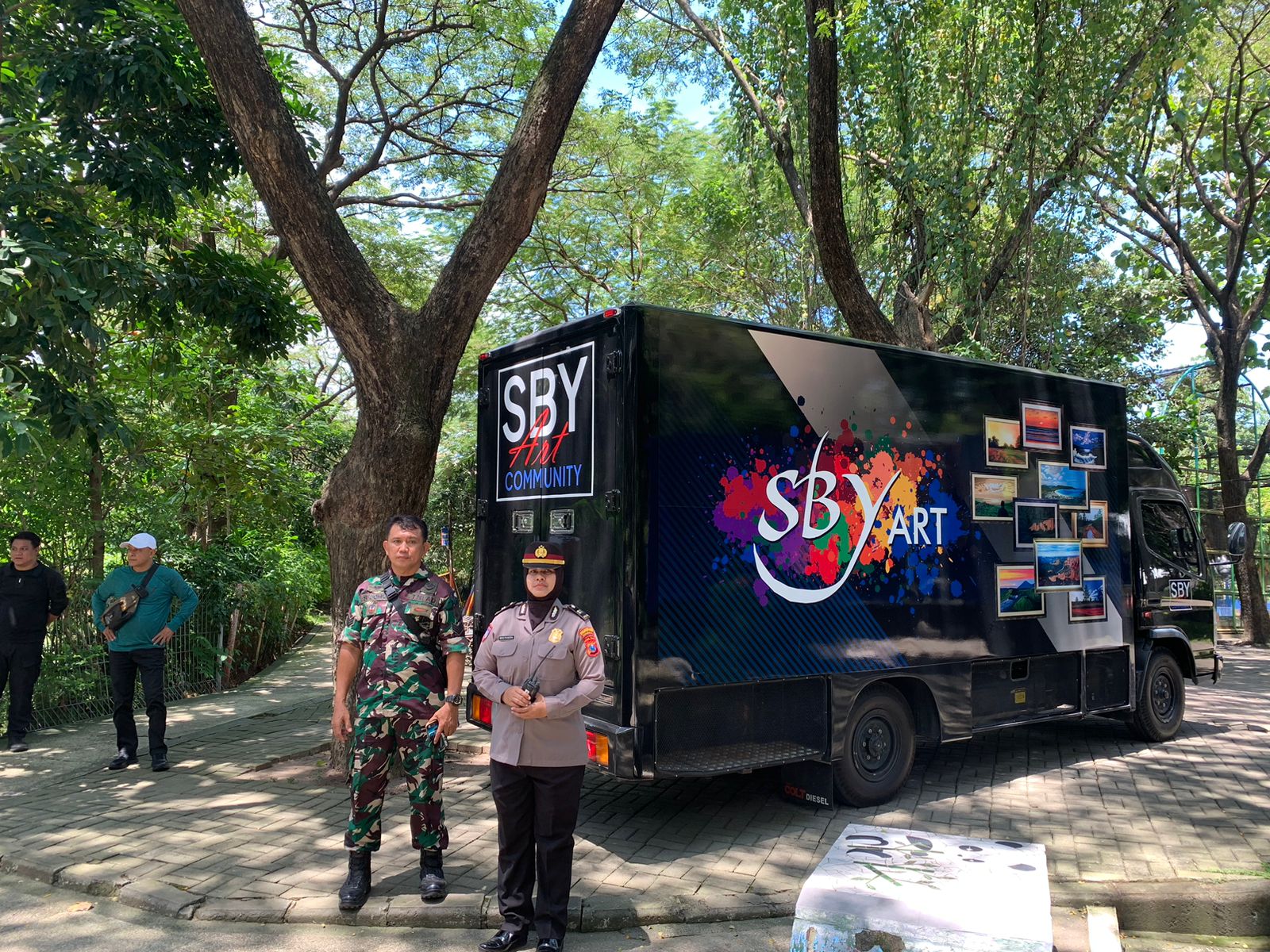 Ada SBY Melukis, Polsek Rungkut Perketat Pengamanan dan Sterilisasi Kebun Bibit Wonorejo