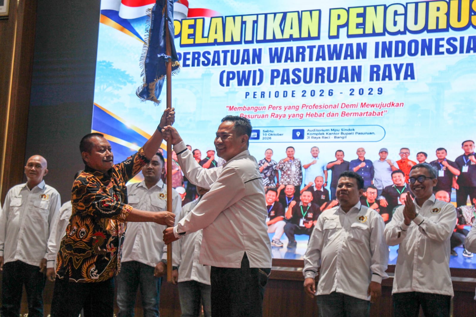 Pengurus PWI Pasuruan Raya Resmi Dilantik, Ada Santunan dan Pengundian Voucher