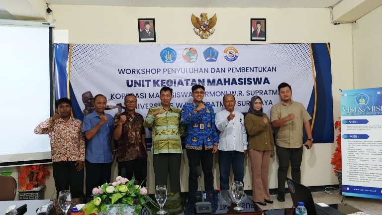 Rektor Unipra dan Dikopumdag Surabaya Apresiasi Pembentukan Kopma Harmoni WR Supratman