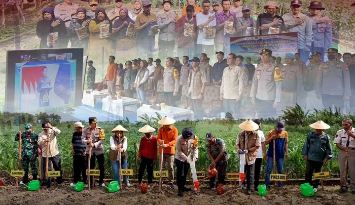 Kapolres Bojonegoro Ikuti Tanam Raya Jagung Serentak Kuartal I 2026 di Dander