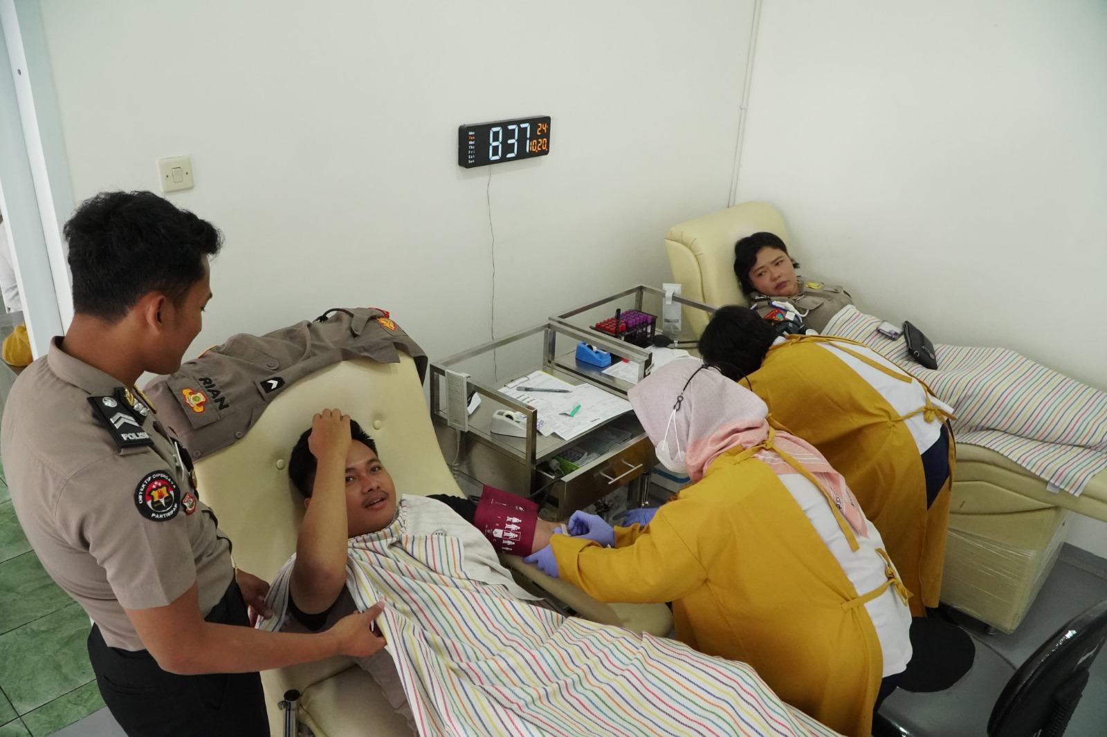 Sambut HUT Ke-75 Humas Polri, Polres Blitar Gelar Donor Darah