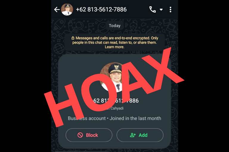 Waspada, Modus Penipuan Catut Nama Wali Kota Surabaya  Eri Cahyadi Beredar di WhatsApp