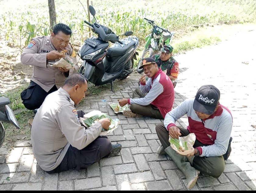 Dukung Asta Cita, Bhabinkamtibmas Polsek Temayang Gandeng Penyuluh Pertanian dan Petani Hutan