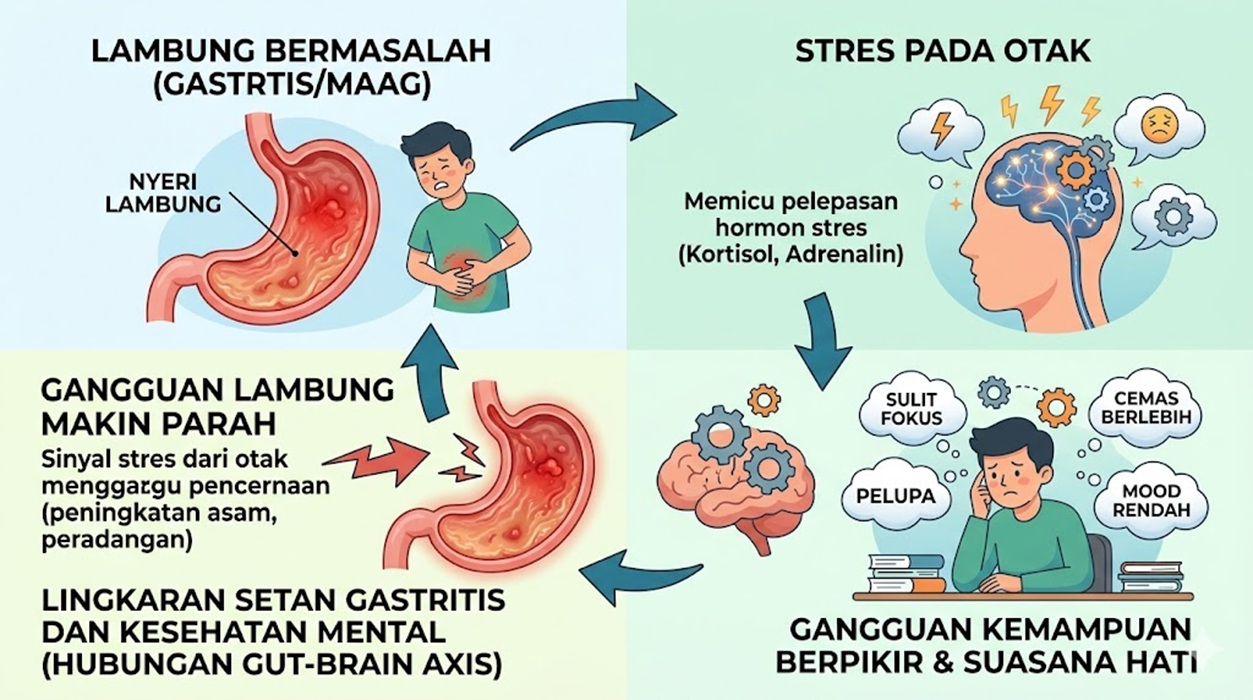 Nyeri Lambung Bisa Ganggu Pikiran