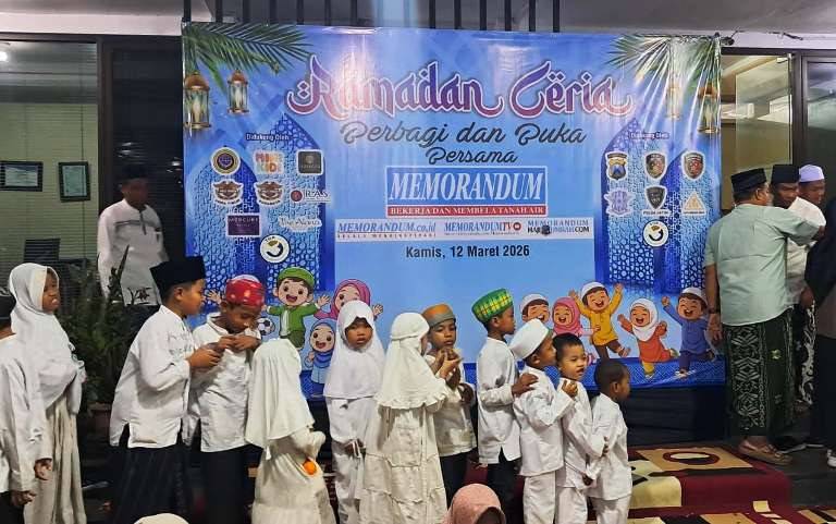 Datang Sejak Sore, Aisyah Antusias Ikuti Buka Puasa Bersama SKH Memorandum