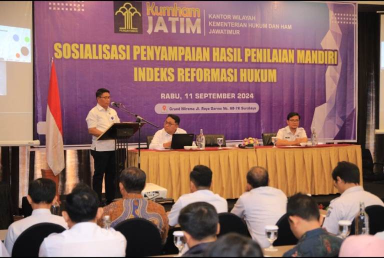 Review Proses Pemenuhan Data Dukung, Kemenkumham Jatim Sosialisasi Penyampaian Hasil Penilaian Mandiri IRH