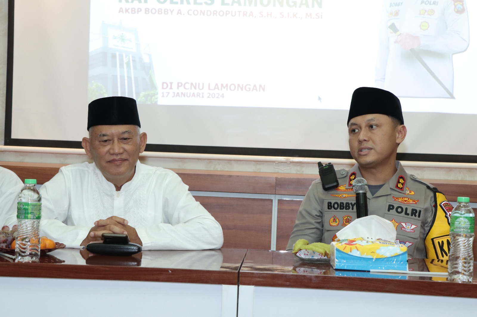 Wujud Sinergitas dengan Ulama, Kapolres Lamongan Silaturahmi ke Kantor PCNU 