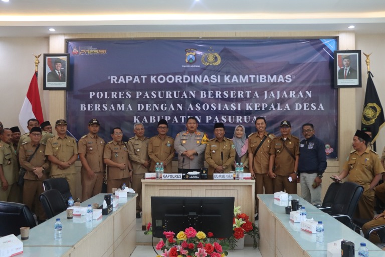 Polres Pasuruan dan Asosiasi Kepala Desa Sepakat Jaga Kondusifitas Wilayah
