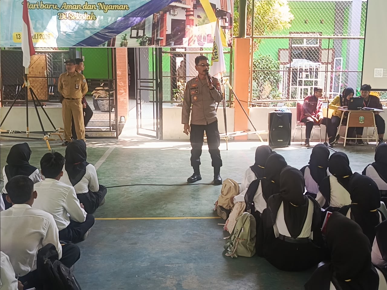 Cerdaskan Bangsa, Polisi Ngawi Edukasi 540 Siswa SMKN 1 Geneng 
