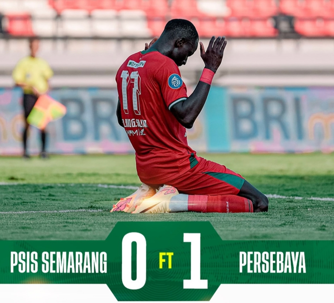 Gol Tunggal Flavio Silva Bawa Persebaya ke Puncak Klasemen