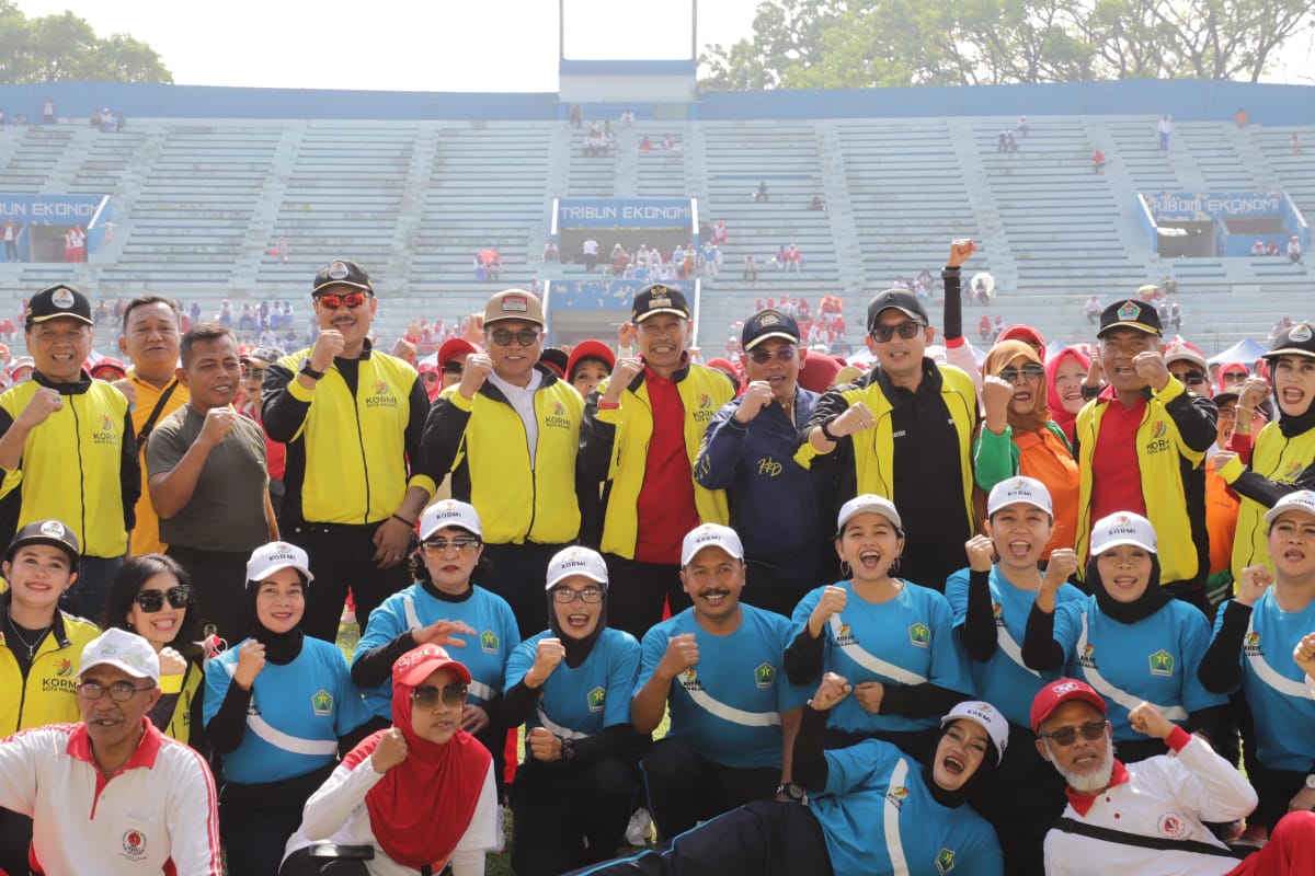 Senam Kebangsaan HUT KORMI di Kota Malang, Satukan Masyarakat Berbagai Komunitas